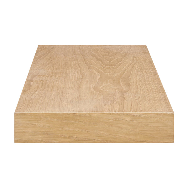Barney Modern Floating Wall Shelf with Veneer Finish for Books and Decorative Displays