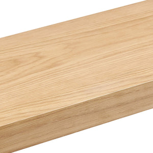 Barney Modern Floating Wall Shelf with Veneer Finish for Books and Decorative Displays