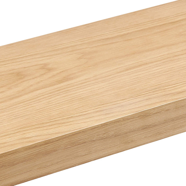 Barney Modern Floating Wall Shelf with Veneer Finish for Books and Decorative Displays