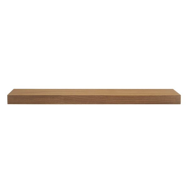 Barney Modern Floating Wall Shelf with Veneer Finish for Books and Decorative Displays