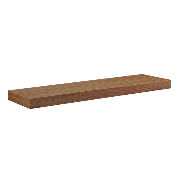 Barney Modern Floating Wall Shelf with Veneer Finish for Books and Decorative Displays