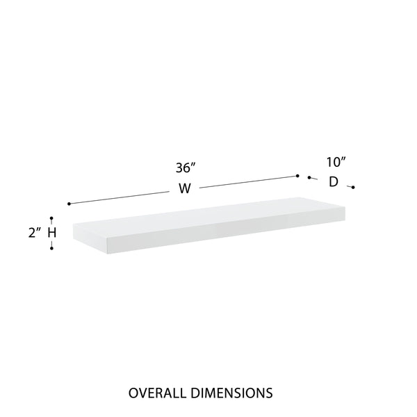 Barney Modern Floating Wall Shelf with Veneer Finish for Books and Decorative Displays