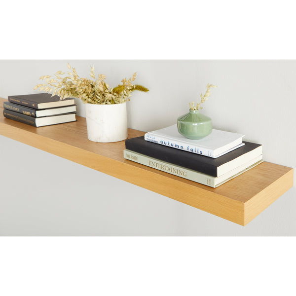 Barney Modern 75 Inch Floating Wall Shelf for Books Figurines and Decorative Display Accents
