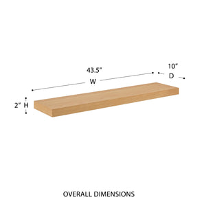 Barney Modern Floating Wall Shelf for Books Figurines and Decorative Display Accents