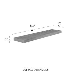 Barney Modern Floating Wall Shelf for Books Figurines and Decorative Display Accents