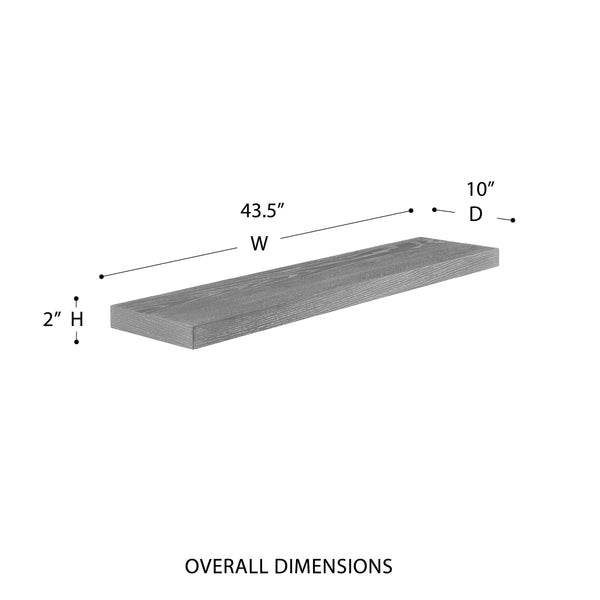 Barney Modern Floating Wall Shelf for Books Figurines and Decorative Display Accents