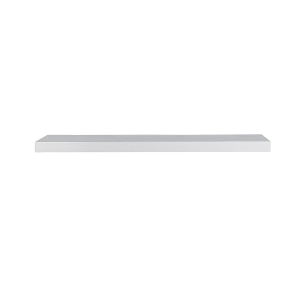 EE Test Vendor Barney Modern Floating Wall Shelf for Books Figurines and Decorative Display Accents White EETEST-09748WHT