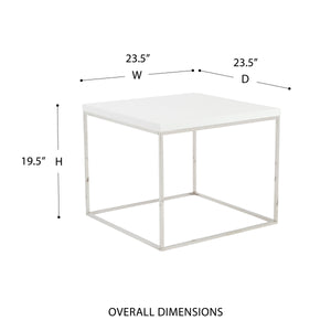 Teresa Accent Side Table with Sleek Base for Stylish Modern Living Room Decor and Entertaining
