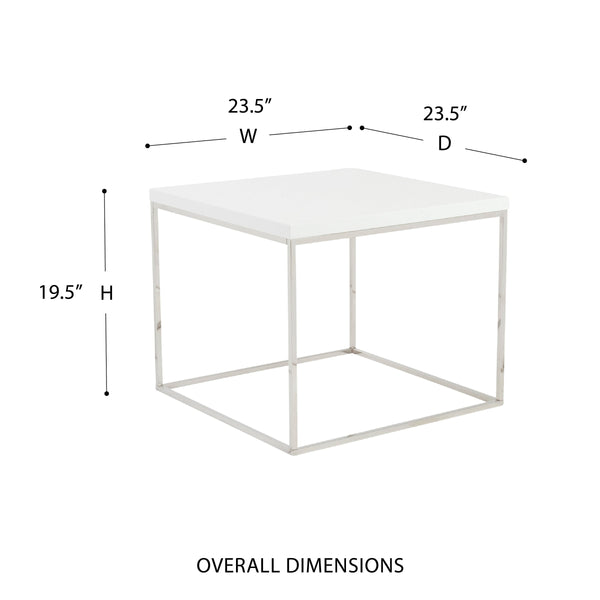 Teresa Accent Side Table with Sleek Base for Stylish Modern Living Room Decor and Entertaining