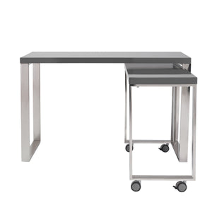 Dillon 48 Inch Executive Writing Desk with Metal Base for Modern Office Workspace Productivity