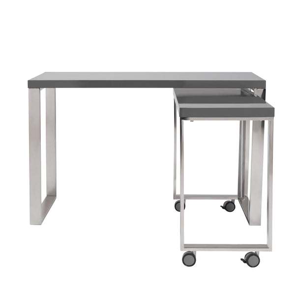 Dillon 48 Inch Executive Writing Desk with Metal Base for Modern Office Workspace Productivity