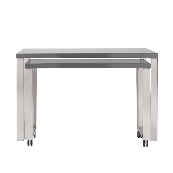 Dillon 48 Inch Executive Writing Desk with Metal Base for Modern Office Workspace Productivity