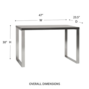 Dillon 48 Inch Executive Writing Desk with Metal Base for Modern Office Workspace Productivity