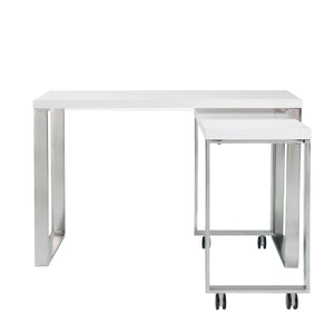 Dillon 48 Inch Executive Writing Desk with Metal Base for Modern Office Workspace Productivity