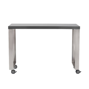 EE Test Vendor Dillon Workspace Side Return with Sleek Gloss Finish and Polished Steel Support Base EETEST-09816GRY