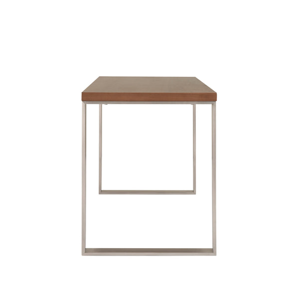 Dillon 48 Inch Executive Writing Desk with Metal Base for Modern Office Workspace Productivity