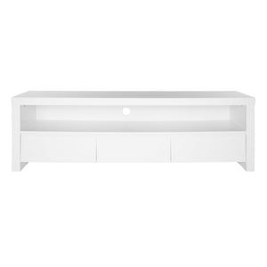 Bryant 3 Drawer Media Stand with Open Shelf and Cable Management for Modern Living Rooms