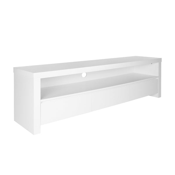 Bryant 3 Drawer Media Stand with Open Shelf and Cable Management for Modern Living Rooms