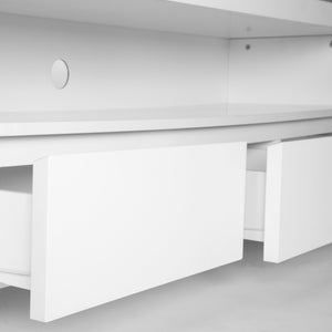 Bryant 3 Drawer Media Stand with Open Shelf and Cable Management for Modern Living Rooms