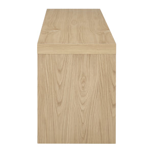 Bryant Media Stand with Three Drawers Wide Shelf and Cable Management for Living Room Storage