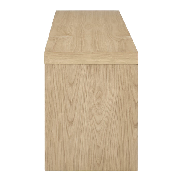 Bryant Media Stand with Three Drawers Wide Shelf and Cable Management for Living Room Storage