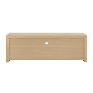 Bryant Media Stand with Three Drawers Wide Shelf and Cable Management for Living Room Storage