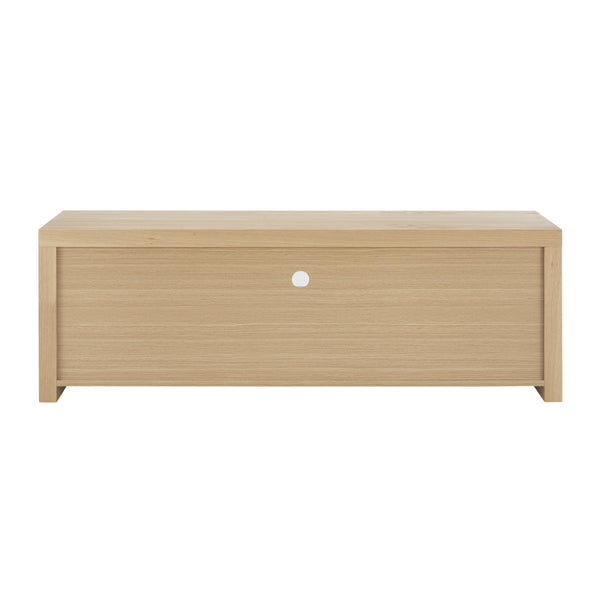 Bryant Media Stand with Three Drawers Wide Shelf and Cable Management for Living Room Storage