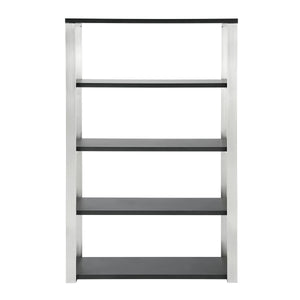 Dillon Five Shelf Bookcase with Steel Frame for Modern Office Storage and Display