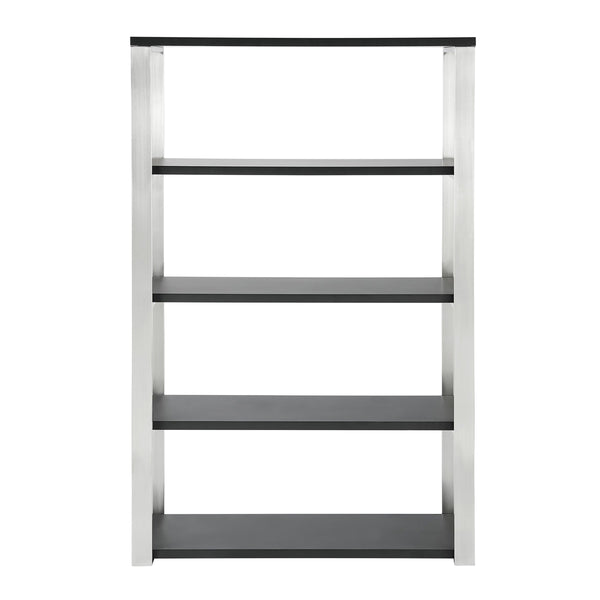 Dillon Five Shelf Bookcase with Steel Frame for Modern Office Storage and Display