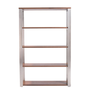 Dillon Five Shelf Bookcase with Steel Frame for Modern Office Storage and Display
