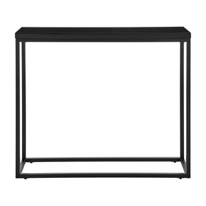 EE Test Vendor Teresa Lacquered Console Table with Sleek Metal Base for Glam Modern Entryway or Living Room High Gloss Black/Matte Black EETEST-09911BLK