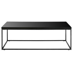 Teresa Rectangular Coffee Table with Glam Stainless Steel Base for Modern Living Rooms