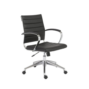 Axel Ribbed Back Executive Office Chair with Aluminum Base for Modern Workspaces