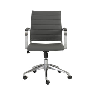 Axel Ribbed Back Executive Office Chair with Aluminum Base for Modern Workspaces