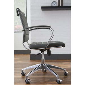 Axel Ribbed Back Executive Office Chair with Aluminum Base for Modern Workspaces