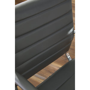 Axel Ribbed Back Executive Office Chair with Aluminum Base for Modern Workspaces