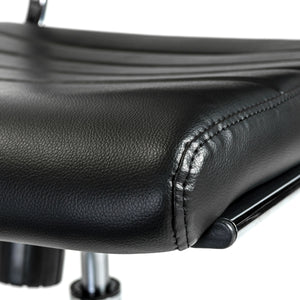 Axel Ribbed Low Back Armless Task Chair with Aluminum Base for Modern Office Workspaces