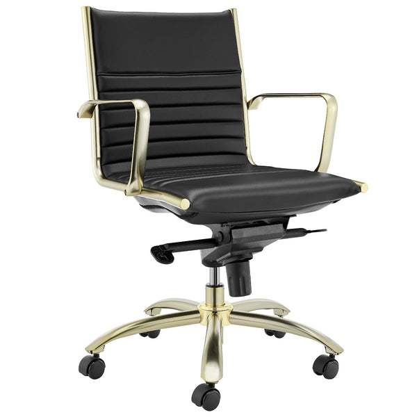 Dirk Bungee Office Chair with Matte Gold Base for Modern Workspace Comfort