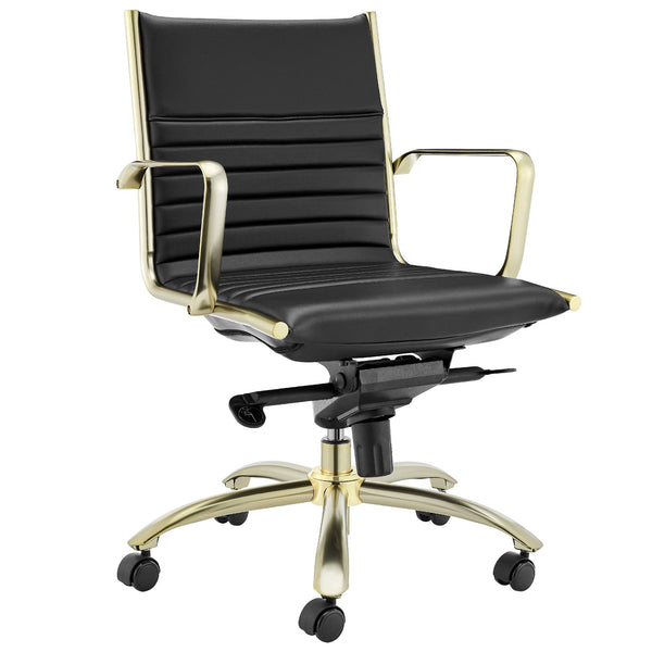 Dirk Bungee Office Chair with Matte Gold Base for Modern Workspace Comfort