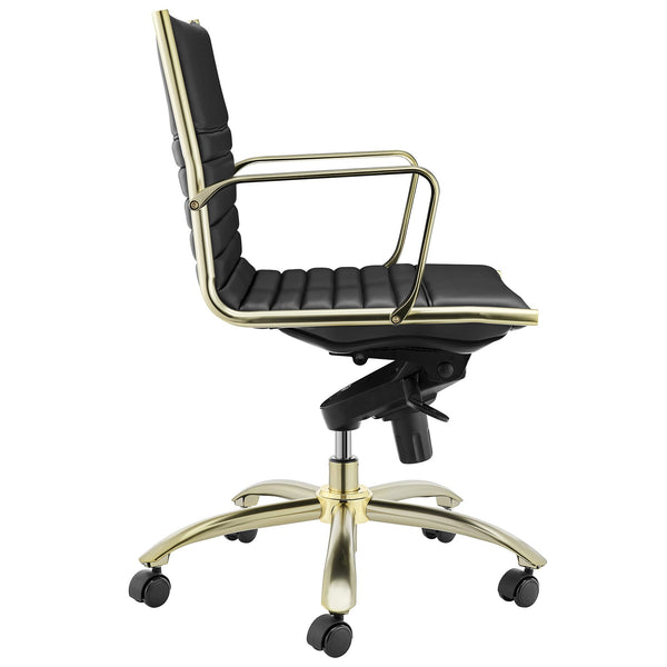 Dirk Bungee Office Chair with Matte Gold Base for Modern Workspace Comfort