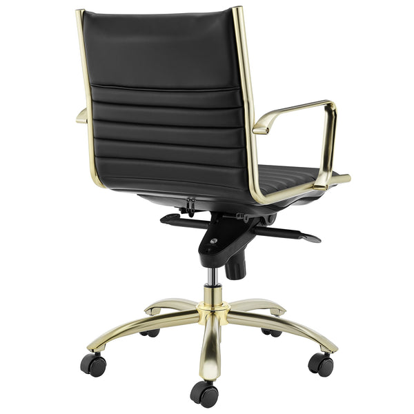 Dirk Bungee Office Chair with Matte Gold Base for Modern Workspace Comfort
