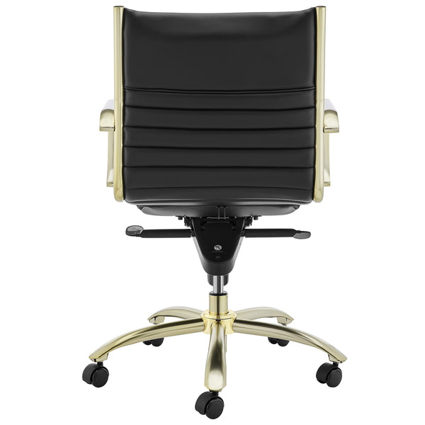 Dirk Bungee Office Chair with Matte Gold Base for Modern Workspace Comfort