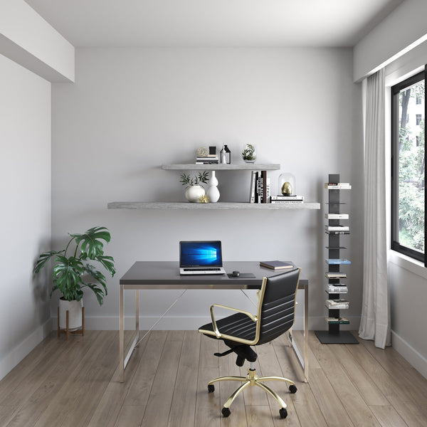 Dirk Bungee Office Chair with Matte Gold Base for Modern Workspace Comfort