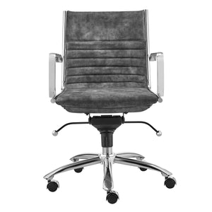 EE Test Vendor Dirk Velvet Office Chair with Bungee Comfort Seat and Polished Chrome Base EETEST-10678GRY