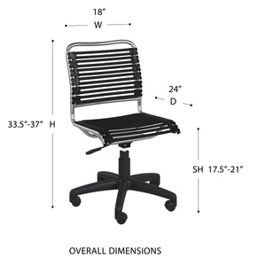 Allison Bungee Low Back Office Chair with Ventilated Seat Ergonomic Support for Home