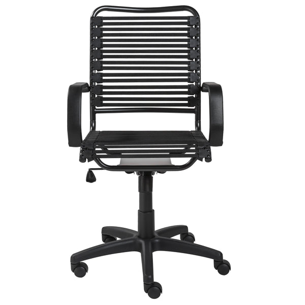 EE Test Vendor Allison High Back Bungee Office Chair with Ventilated Seat and Graphite Frame Support EETEST-12542BLK