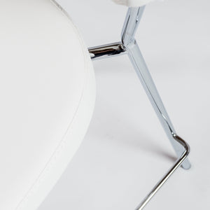 Draco Upholstered Counter Stool Set of 2 with Sleek Chrome Base for Kitchen Bar