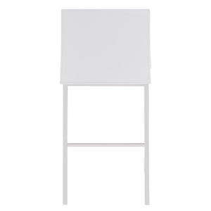 Cam Real Leather Stools with Polished Steel Legs Elegant Modern Seating Pair