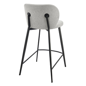 Markus Upholstered Counter Stool with Water Repellent Fabric and Plush Foam Padded Seat