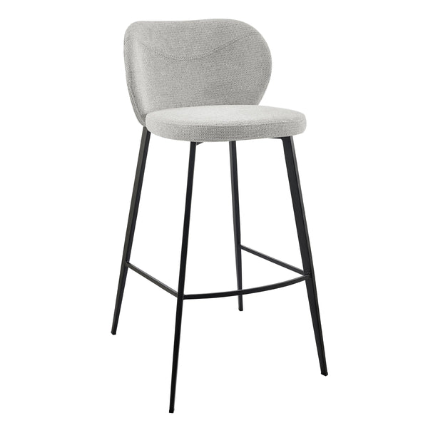 Markus Upholstered Barstool Plush Foam Seat Water Repellent Fabric Contract Grade Quality